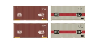 Hobbytrain H9017 - N - 4-tlg Set Container 20 DB TFG